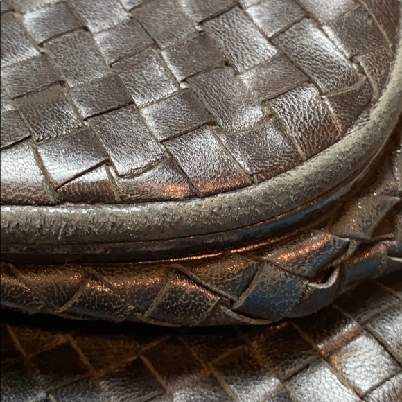 TIRAS black woven leather bag with shoulder strap - Picture 7 of 8